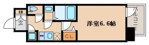 肥後橋駅 徒歩5分 3階の物件間取画像